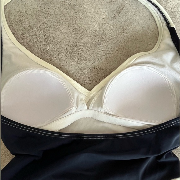 Boden Kefalonia Halterneck Swimsuit Dark Navy White NWOT Size 6 - Picture 9 of 11